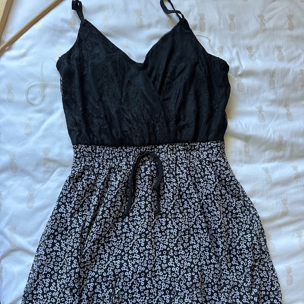 Floral Black dress in medium size